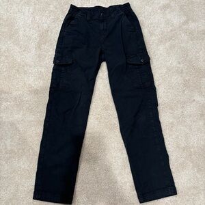 American Eagle Stretch Cargo Straight Pants, Size 0 Short, Black